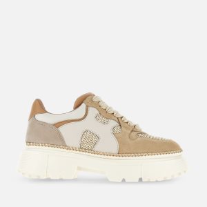 Hogan Dantel-ups H619 Kadın Loafer Ayakkabı Bej Rengi | TF0123479