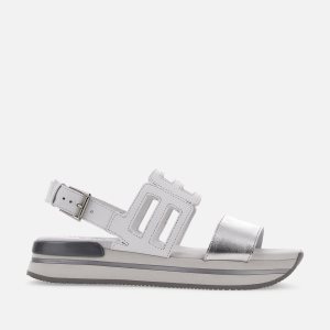 Hogan H222 Kadın Sandalet Beyaz Gümüş | AG5184306