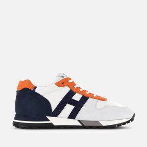 Hogan H383 Erkek Spor Ayakkabı Beyaz Turuncu Mavi | RD6039154