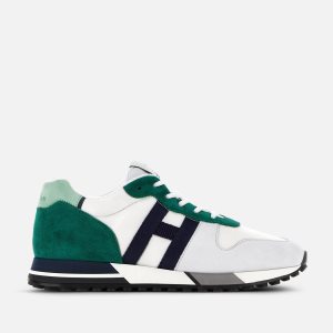 Hogan H383 Erkek Spor Ayakkabı Beyaz Yeşil Mavi | LS8764325