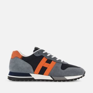 Hogan H383 Erkek Spor Ayakkabı Gri Mavi Turuncu | VC7968023