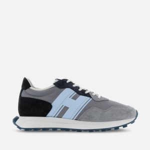 Hogan H601 Erkek Spor Ayakkabı Gri Açık Mavi Siyah | YP6524398