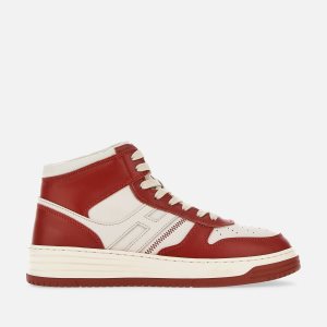 Hogan High Top H630 Düz Erkek Spor Ayakkabı Beyaz Kırmızı | IK8235049