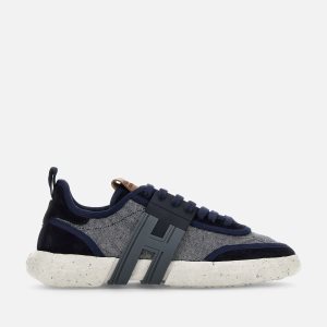 Hogan Hogan-3R Düz Erkek Spor Ayakkabı Mavi Gri | QI9187523
