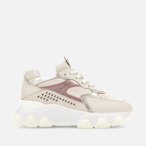 Hogan Hyperactive Ivory Kadın Tıknaz Spor Ayakkabı Beyaz Pembe Gümüş | LX6047812