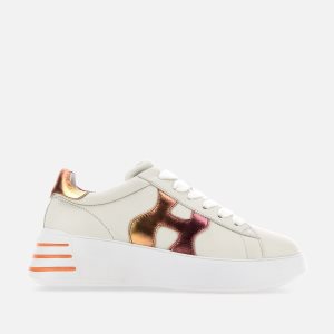 Hogan Rebel Ivory Kadın Tıknaz Spor Ayakkabı Beyaz Pembe Turuncu | NY8049267