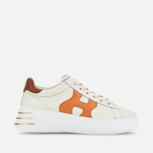 Hogan Rebel Kadın Tıknaz Spor Ayakkabı Beyaz Turuncu | GC0964271