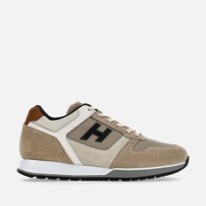 Hogan Sportif H321 Ivory Erkek Spor Ayakkabı Bej Rengi Siyah Beyaz | PW5089426